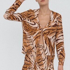 Ciao Lucia Ludavica Top in Tiger Size Small